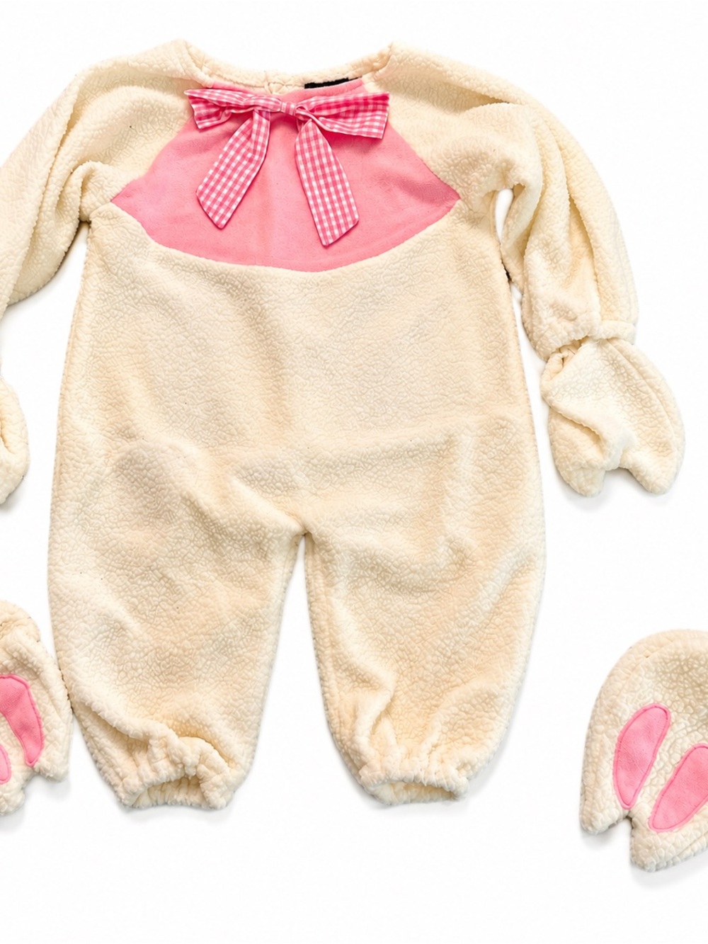 Living Fiction Little Lamb Baby Costume 12-18 Months Fleece Booties Halloween